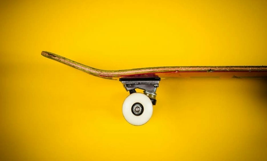 yellow skateboard