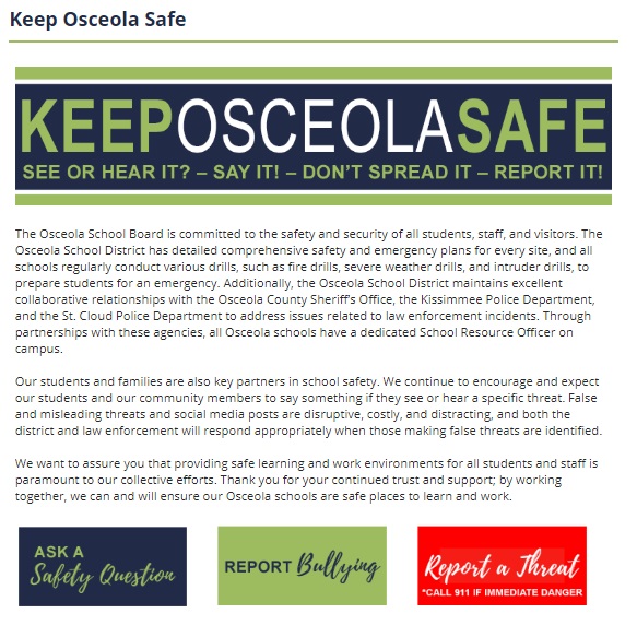 Keep Osceola Safe